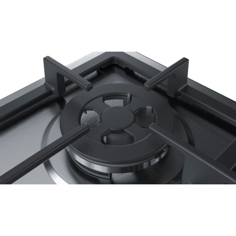 Bosch Serie 4 PGH6B5B90 plaque Acier inoxydable Intégré (placement) Gaz 4 zone(s)