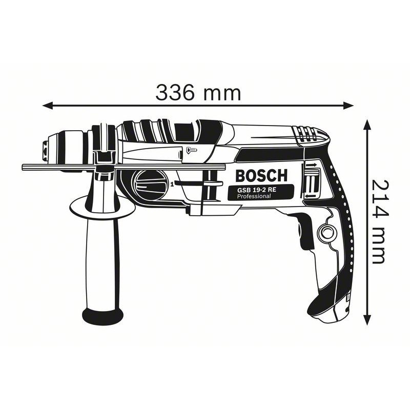 Bosch 0 601 17B 500 taladro 3000 RPM Sin llave 2,6 kg