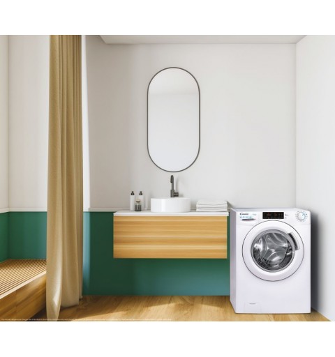 Candy Smart Inverter CSWS 485TWME 1-S lavadora-secadora Independiente Carga frontal Blanco D