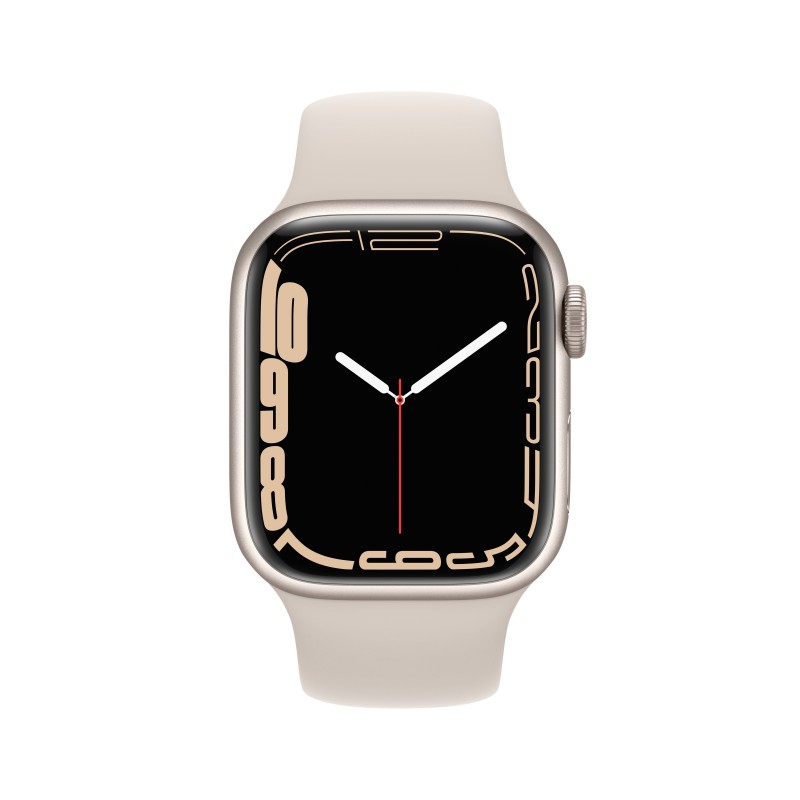 Apple Watch Series 7 GPS, 41mm Cassa in Alluminio Galassia con Cinturino Sport Galassia