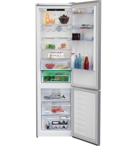Beko RCNA406E60ZXBHN fridge-freezer Freestanding 362 L C Metallic