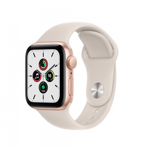 Apple Watch SE GPS, 40mm Cassa in Alluminio color Oro con Cinturino Sport Galassia