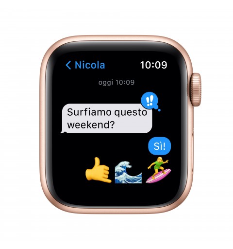 Apple Watch SE GPS, 40mm Cassa in Alluminio color Oro con Cinturino Sport Galassia