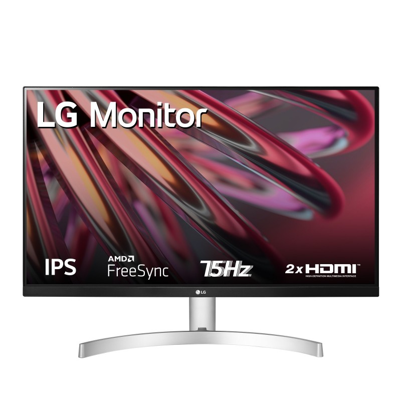 LG 24MK600M-W Monitor Full HD 24" IPS 75Hz Silver