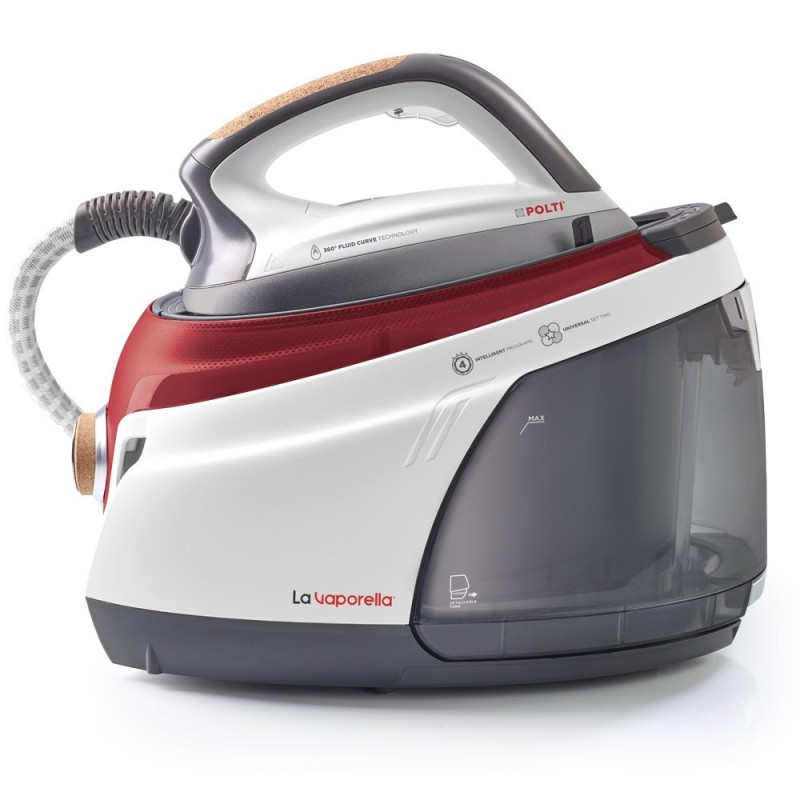 Polti XM82C Fer à repasser à sec ou à vapeur Semelle en aluminium 2350 W Gris, Rouge