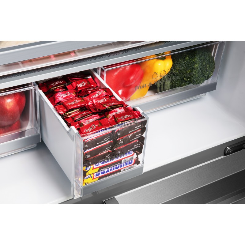 Hisense RQ758N4SWI1 side-by-side refrigerator Freestanding 606 L E Stainless steel