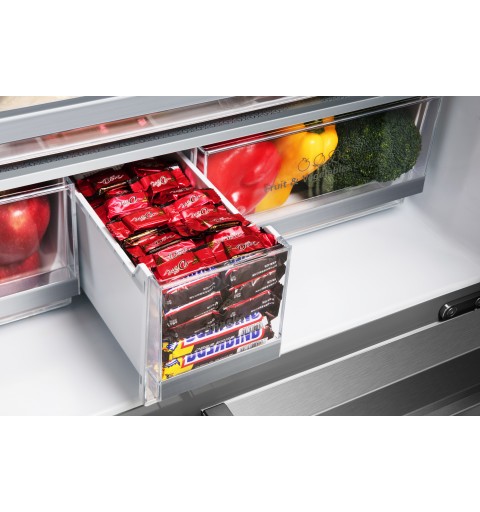 Hisense RQ758N4SWI1 frigorifero side-by-side Libera installazione 606 L E Acciaio inossidabile