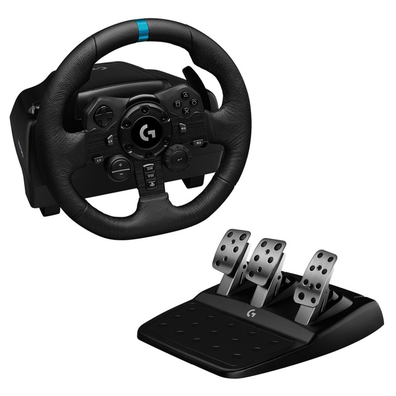 Logitech G G923 Racing Wheel and Pedals for PS5, PS4 and PC Nero USB Sterzo + Pedali PC, PlayStation 4