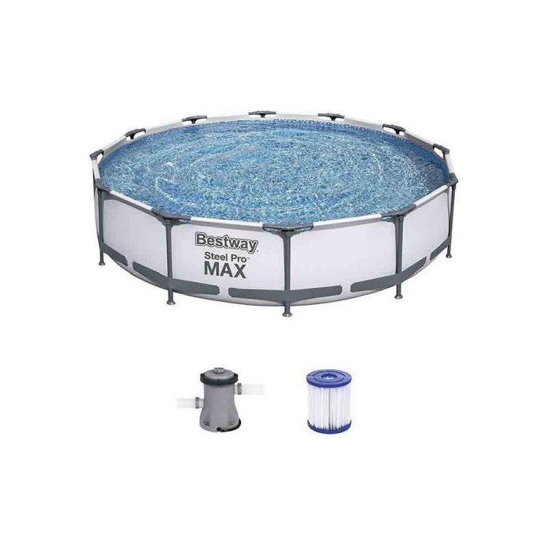 Bestway Piscina fuori terra 56416-3 Steel Pro Max Diam. 366 x altezza 76 cm