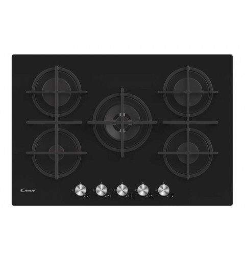 Candy CVG74WPB Noir Intégré (placement) 74.5 cm Gaz 5 zone(s)