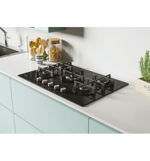 Candy CVG74WPB Noir Intégré (placement) 74.5 cm Gaz 5 zone(s)