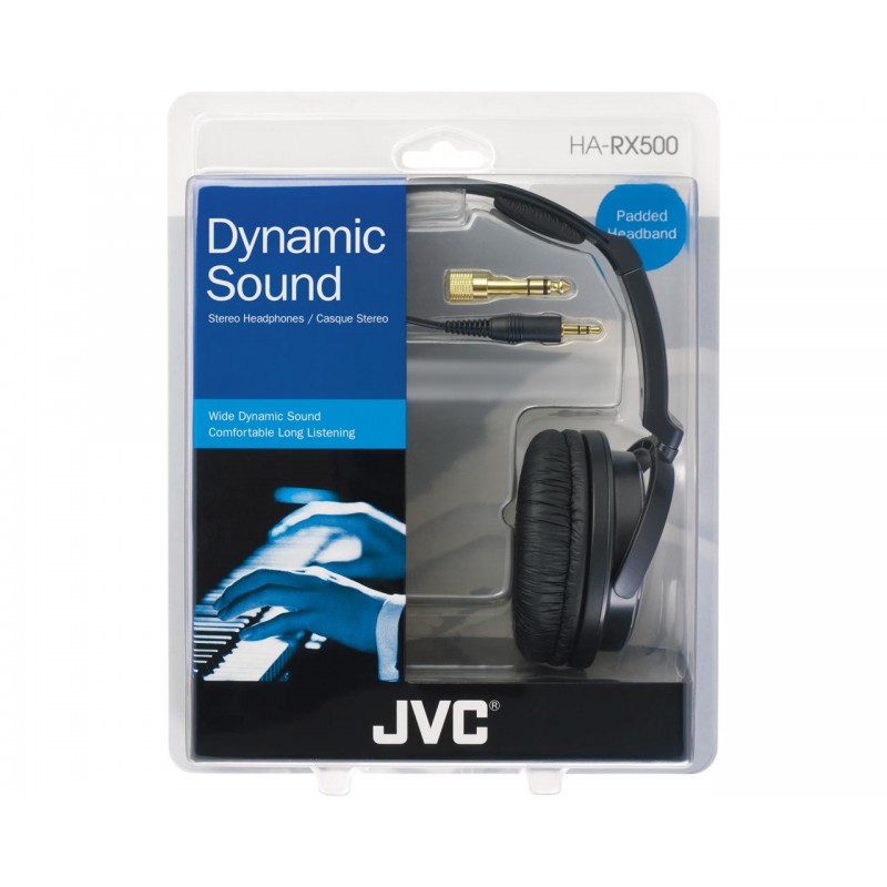 JVC HA-RX500-E Alámbrico Auriculares Diadema Música Negro, Blanco