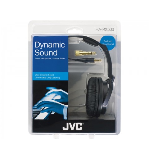 JVC HA-RX500-E Alámbrico Auriculares Diadema Música Negro, Blanco