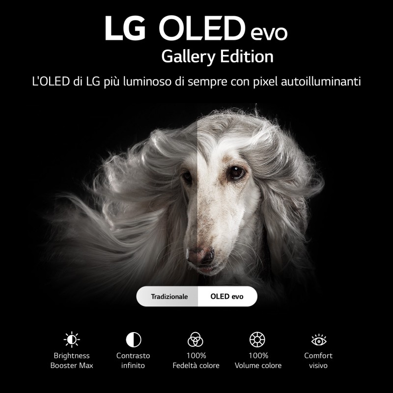 LG OLED evo Gallery Edition 4K 55'' Serie G2 OLED55G26LA Smart TV NOVITÀ 2022