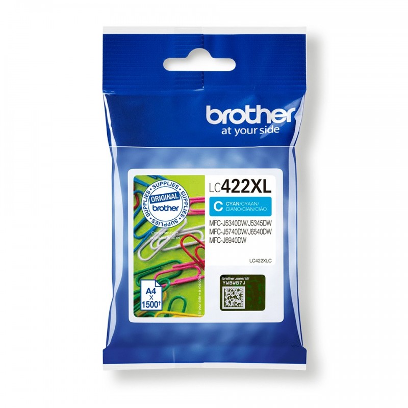 Brother LC-422XLC ink cartridge 1 pc(s) Original Cyan