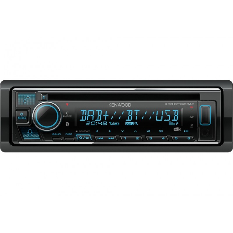 Kenwood KDC-BT740DAB receptor multimedia para coche Negro 50 W Bluetooth