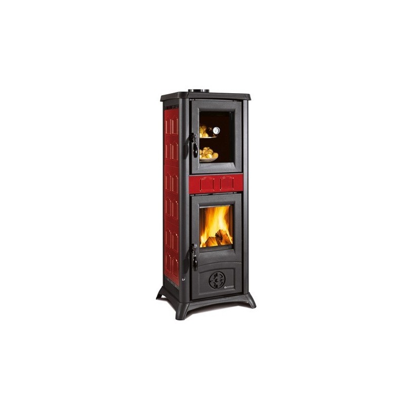 La Nordica Gemma Forno stove Freestanding Firewood Black, Burgundy