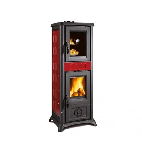 La Nordica Gemma Forno stove Freestanding Firewood Black, Burgundy