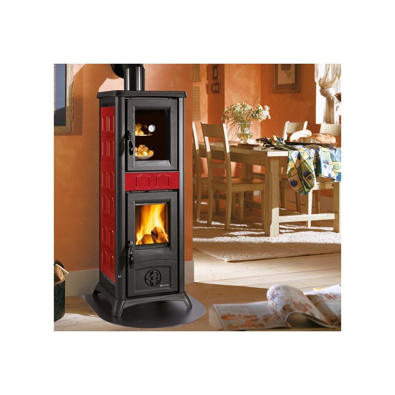 La Nordica Gemma Forno stove Freestanding Firewood Black, Burgundy