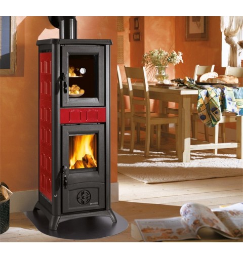 La Nordica Gemma Forno stove Freestanding Firewood Black, Burgundy