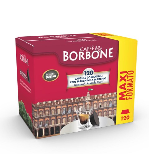 Borbone Capsule Compatibile A Modo Mio Miscela Decisa (Nera) 120pz