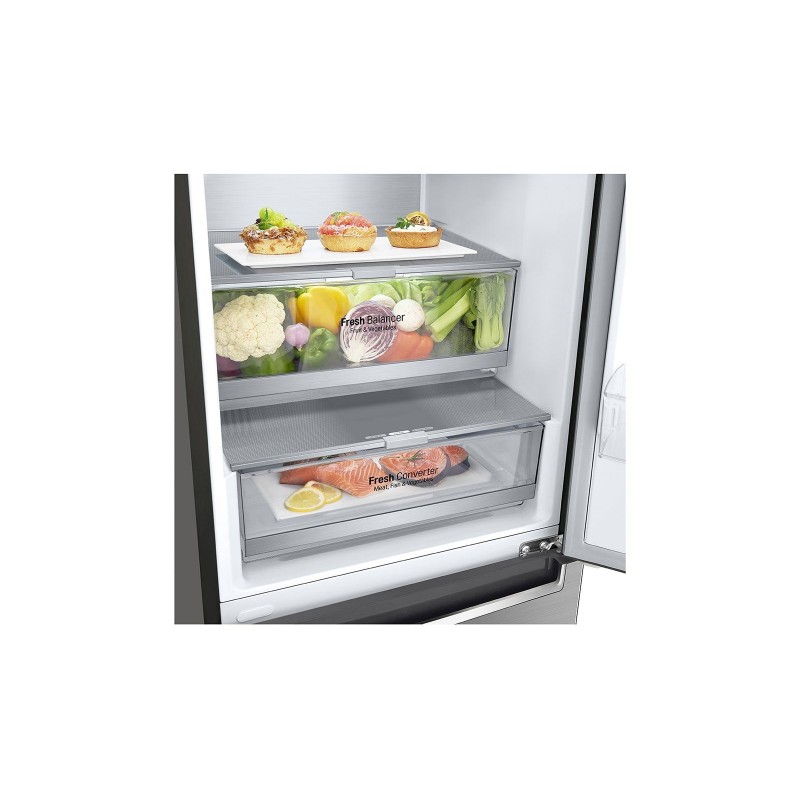 LG GBB72PZUGN.APZQEUR fridge-freezer Freestanding 384 L D Stainless steel
