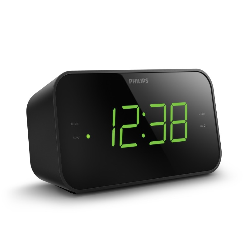 Philips TAR3306 12 alarm clock Digital alarm clock Black