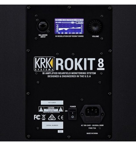 KRK Rokit RP8 G4 2-Wege Schwarz Verkabelt 203 W
