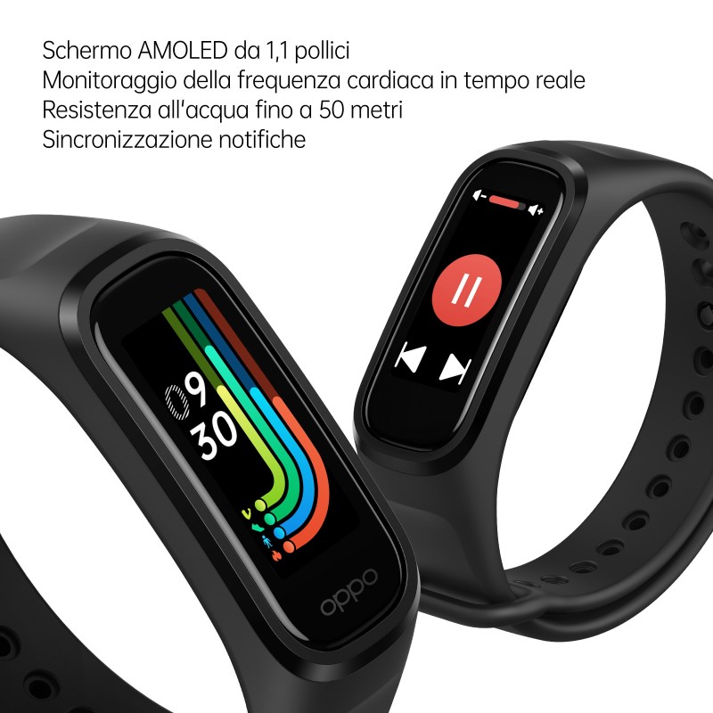 OPPO Band Sport Black AMOLED Pulsera de actividad 2,79 cm (1.1") Negro