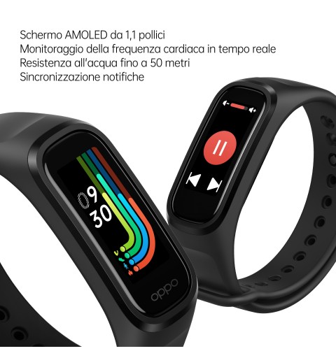 OPPO Band Sport Black AMOLED Pulsera de actividad 2,79 cm (1.1") Negro