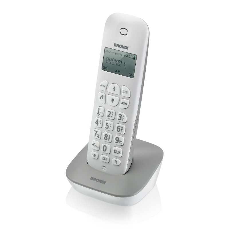 Brondi Gala Teléfono DECT Identificador de llamadas Gris, Blanco