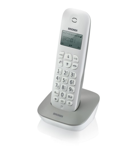 Brondi Gala Teléfono DECT Identificador de llamadas Gris, Blanco