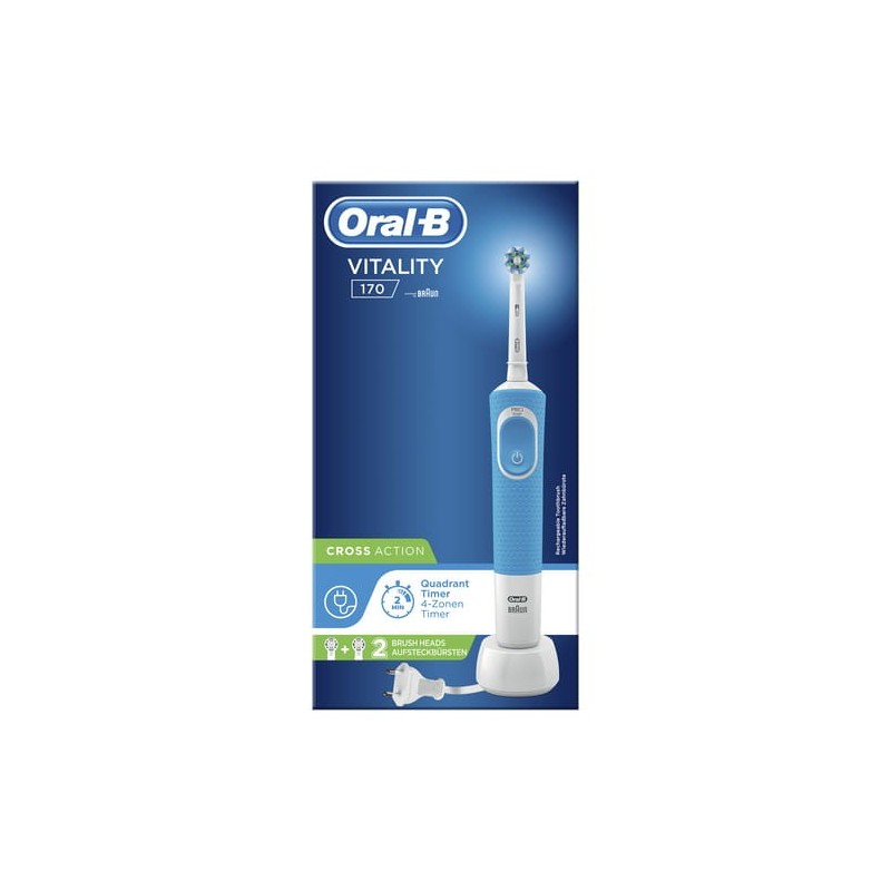 Oral-B Vitality 170 CrossAction Adulte Brosse à dents rotative oscillante Bleu, Blanc