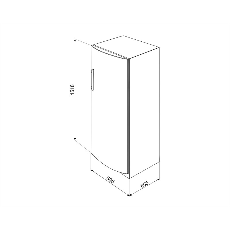 Smeg CV275NF freezer Upright Freestanding 214 L F White