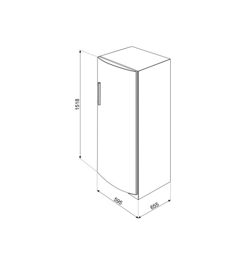 Smeg CV275NF freezer Upright Freestanding 214 L F White