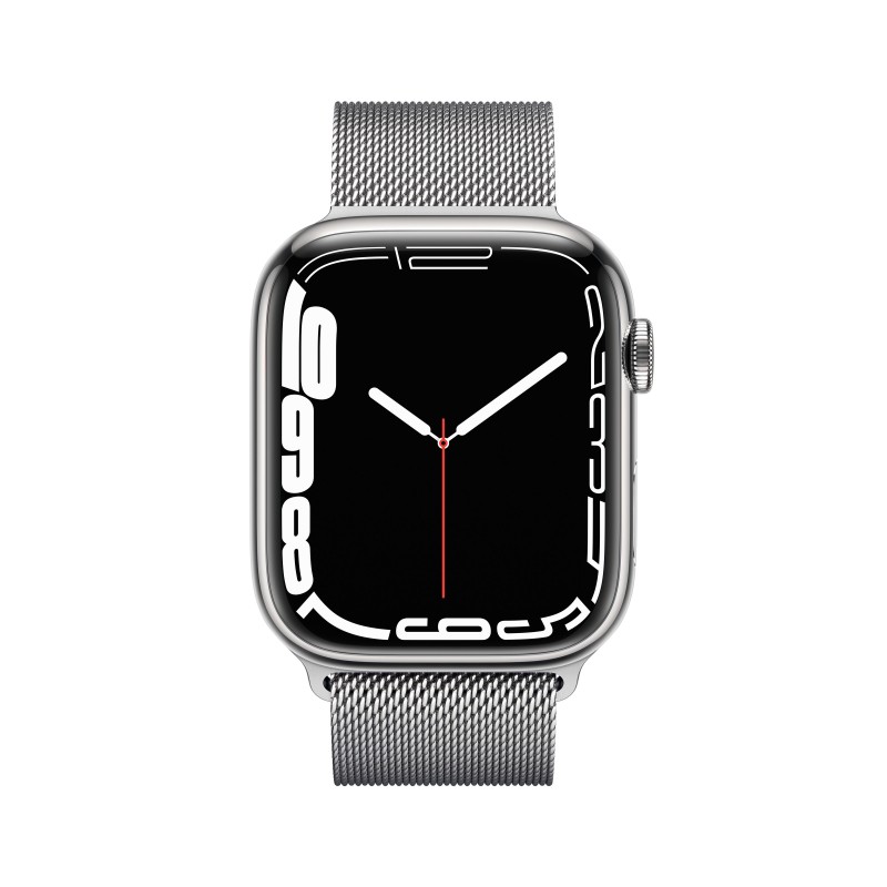 Apple Watch Series 7 45 mm OLED 4G Silver GPS (satellite)