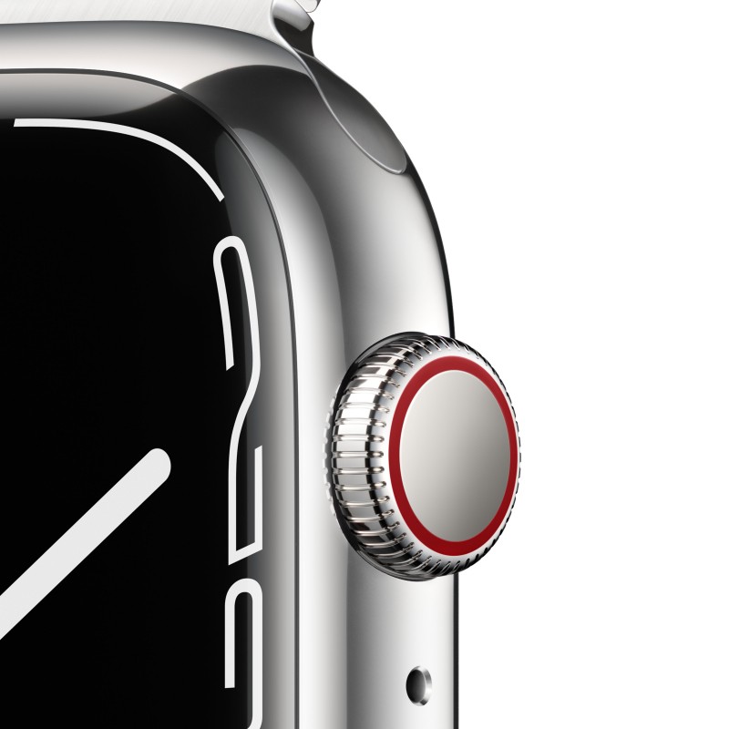 Apple Watch Series 7 45 mm OLED 4G Silber GPS