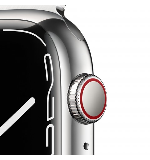Apple Watch Series 7 45 mm OLED 4G Silber GPS