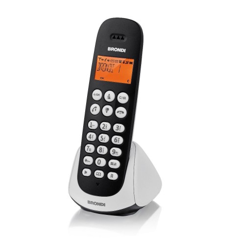 Brondi Adara Telefono DECT Identificatore di chiamata Nero, Bianco