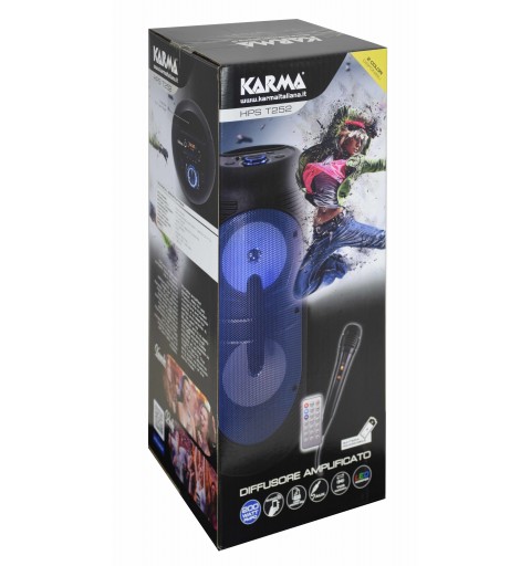 Karma Italiana HPS T252BL haut-parleur 1-voie Noir Avec fil &sans fil 20 W