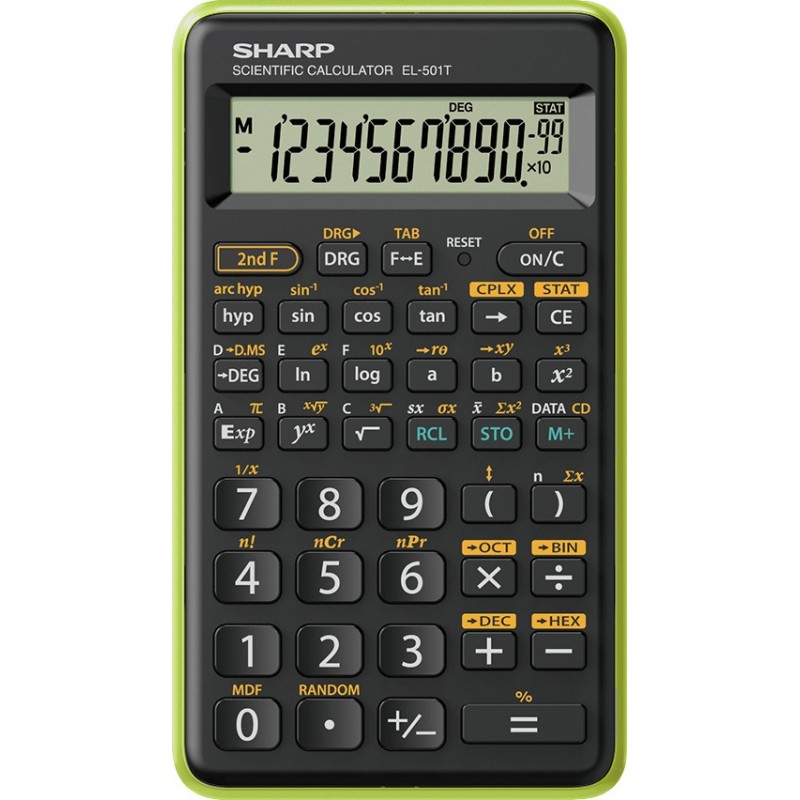 Sharp EL-501T calculadora Bolsillo Calculadora científica Negro, Verde