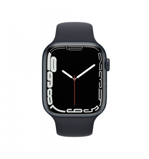 Apple Watch Series 7 GPS + Cellular, 45mm Cassa in Alluminio Mezzanotte con Cinturino Sport Mezzanotte