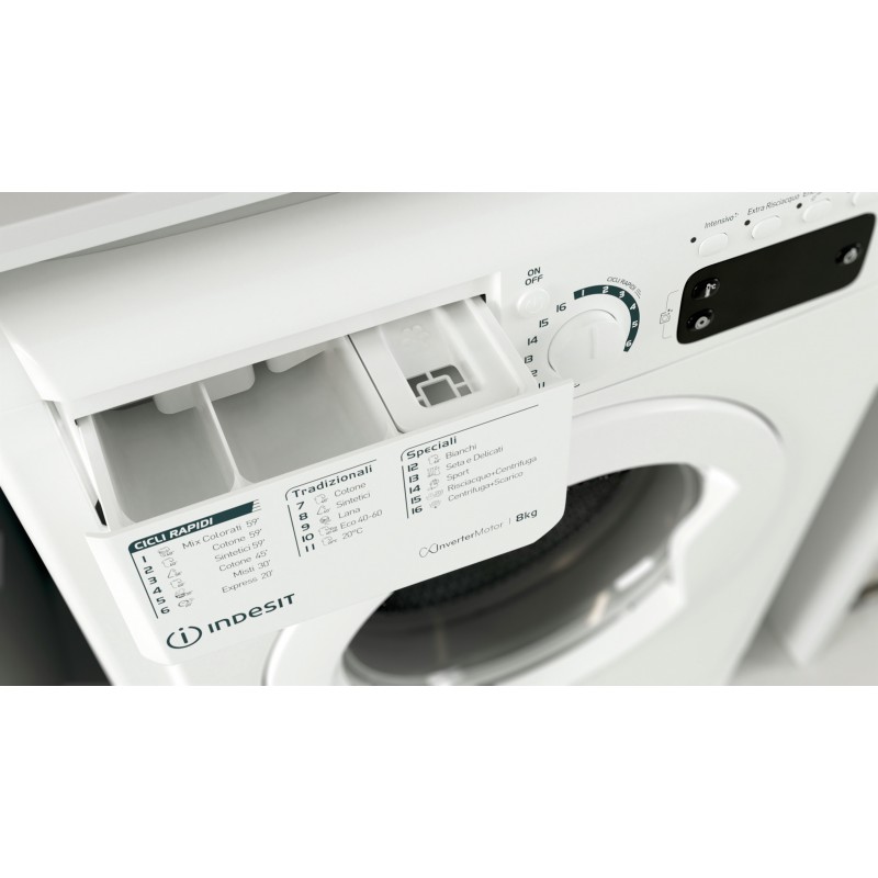 Indesit EWE 81284 W IT Waschmaschine Frontlader 8 kg 1200 RPM C Weiß