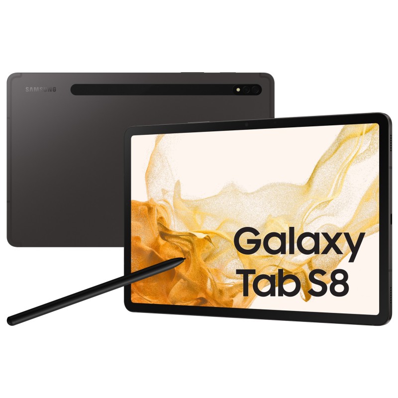 Samsung Galaxy Tab S8 5G SM-X706B LTE 128 GB 27,9 cm (11") Qualcomm Snapdragon 8 GB Wi-Fi 6 (802.11ax) Android 12 Grafito