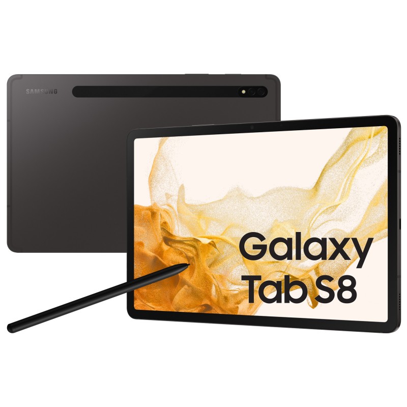 Samsung Galaxy Tab S8 5G SM-X706B LTE 128 Go 27,9 cm (11") Qualcomm Snapdragon 8 Go Wi-Fi 6 (802.11ax) Android 12 Graphite