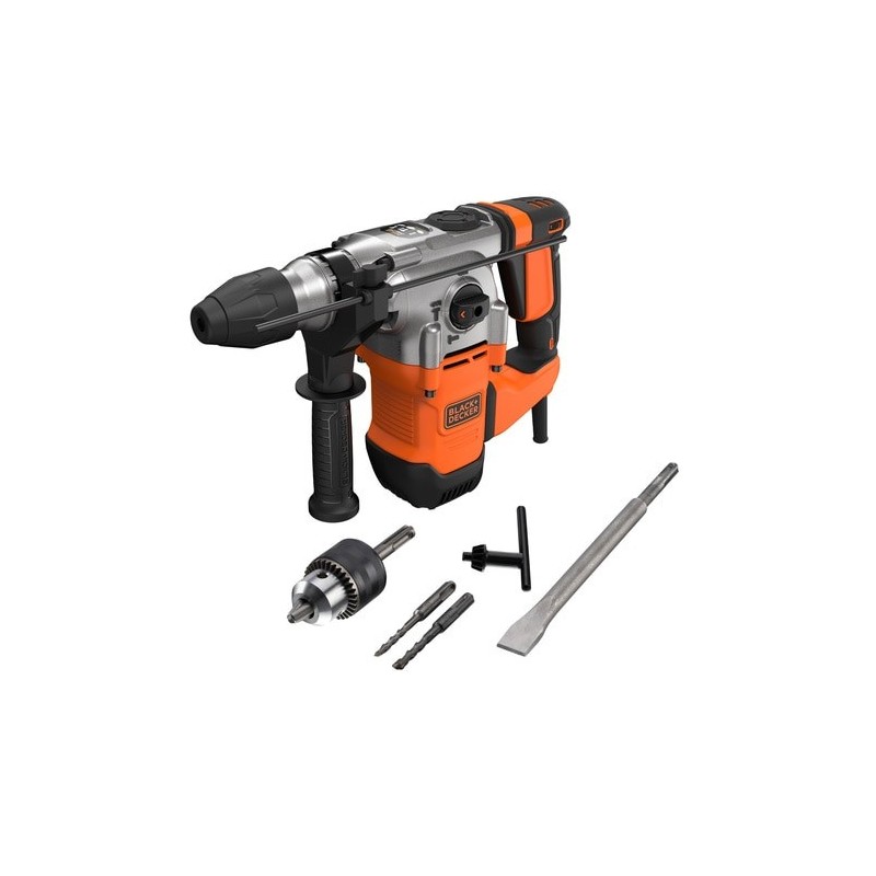 Black & Decker BEHS03K 900 Giri min SDS-plus Nero, Arancione