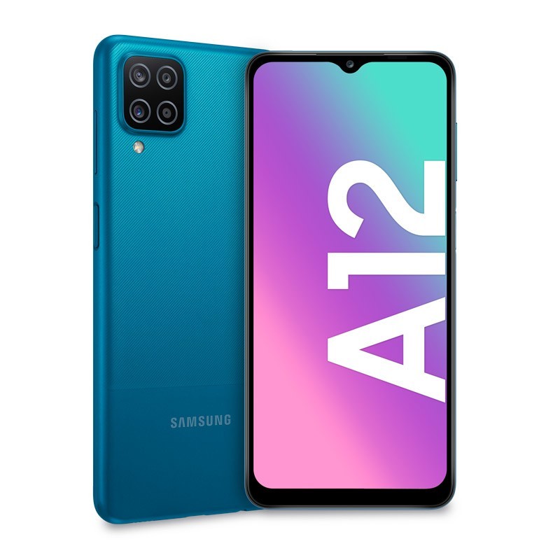 Samsung Galaxy A12 SM-A125FZBKEUE smartphones 16,5 cm (6.5") SIM doble Android 10.0 4G USB Tipo C 4 GB 128 GB 5000 mAh Azul