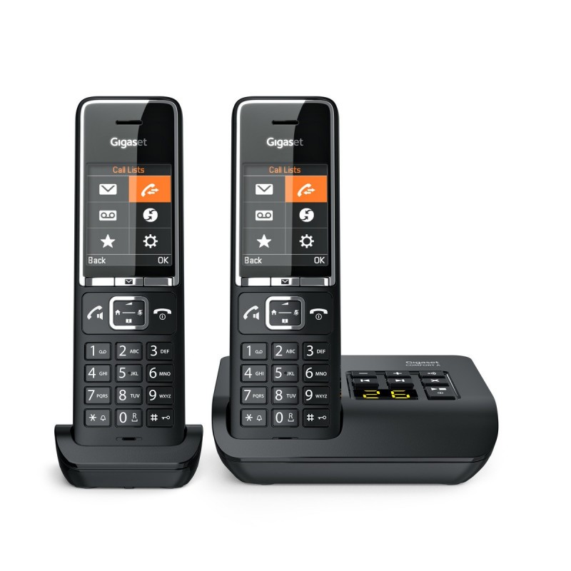 Gigaset COMFORT 550A duo Analoges DECT-Telefon Anrufer-Identifikation Schwarz