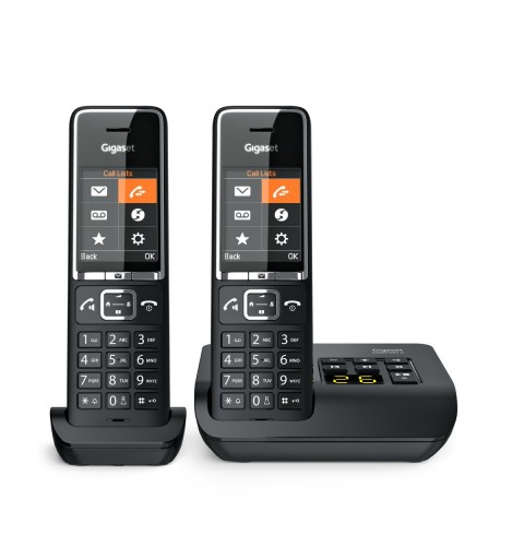 Gigaset COMFORT 550A duo Téléphone analog dect Identification de l'appelant Noir
