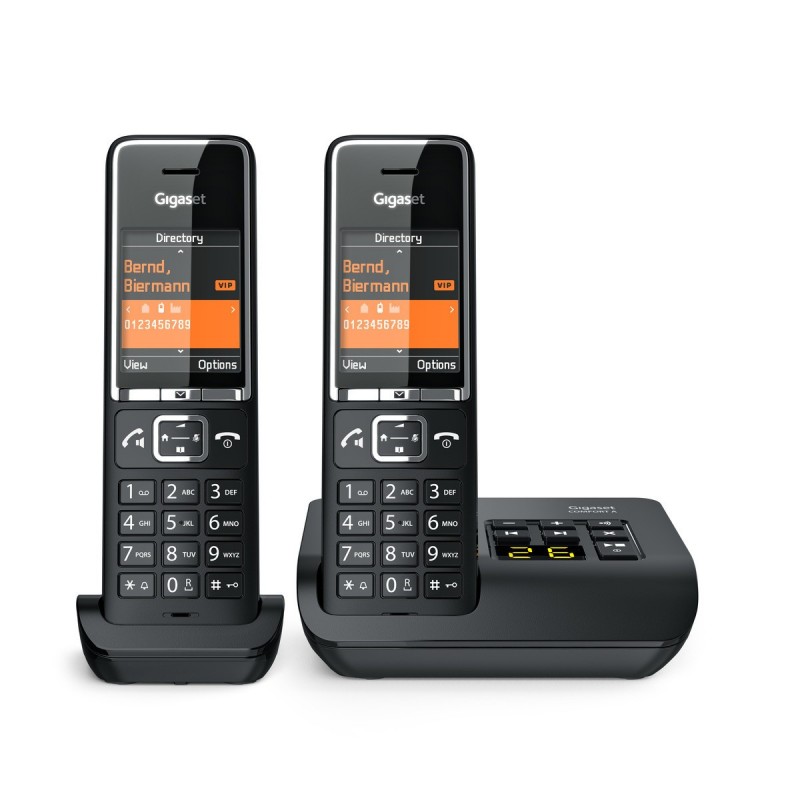 Gigaset COMFORT 550A duo Analoges DECT-Telefon Anrufer-Identifikation Schwarz